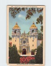 Postcard Façade of Palace of Foods & Beverages San Diego Exposition California picture