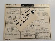 AEA Tune-Up Chart System 1957 Cadillac V-8  Series 60S  & 62  & 75 picture