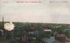 Birdseye View Cortland Ohio OH Damaged c1910 Postcard picture