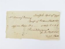 1791 Manuscript Receipt Signed by Zephaniah Platt of the Continental Congress picture