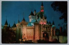 Disneyland Fantasyland Sleeping Beauty Castle Night View Postcard picture