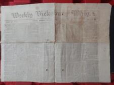 1862 Confederate Newspaper The Vicksburg Whig~Fake Rebel Money being Printed picture