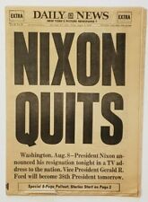 NIXON QUITS - New York Daily News Extra Edition Announcing Nixon's Resignation picture