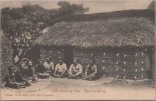 Postcard Old Chiefs at Bau Kava Making Fiji picture