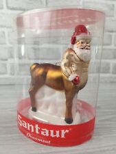 Archie McPhee Santaur Blown Glass Ornament Holiday Christmas Santa Minotaur  picture