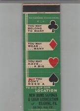 Matchbook Cover New Home Savings & Loan Association Reading, PA picture