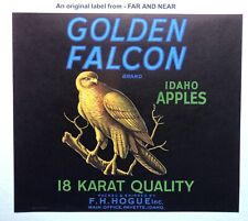Golden Falcon Brand Apple Crate Label - Idaho picture
