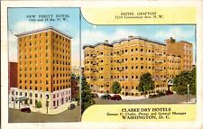 Vtg Postcard, The Hotel Crafton and Ebbit Hotel, Washington D.C. PM 1936 picture