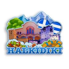 Halkidiki Greece Refrigerator magnet 3D travel souvenirs wood craft gifts picture