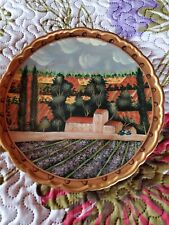 Decorative Oriental Accent Ceramic Plate with a Country Scene. 10 1/2