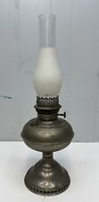 Antique Vintage Rayo Oil Lamp Burner Nickel-Plated with chimney picture