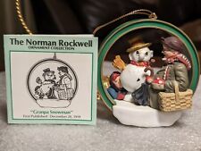 Vintage 1988 Norman Rockwell Ornament Grandpa's Snowman From 1919 picture