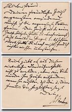 Brahms, Johannes (1833-1897) - Autograph letter signed re: Goethe poem picture