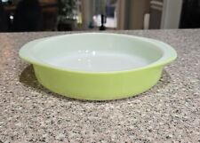 VINTAGE PYREX Pie Plate Round 8” Lime Green Cake/Pie Baking Dish #221  picture