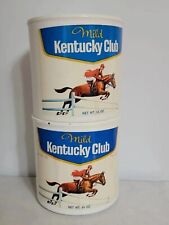 KENTUCKY CLUB MILD TOBACCO PLASTIC TIN 14 Ounce SET OF 2 With LIDS EMPTY picture