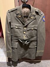 ID’D NAMED ARMY AIR CORPS OFFICER WWII WW2 US ARMY JACKET CHOCOLATE COAT UNIFORM picture