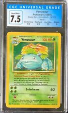 CGC 7.5 PSA 8 Venusaur 15/102 Base Set Holo Rare Vintage 1999 Pokémon TCG picture