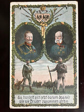 Kaiser Wilhelm Germany Emperor Franz Joseph Austria World War I Postcard Rare picture