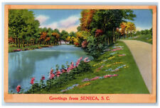 c1950's River Road View Greetings from Seneca South Carolina SC Postcard picture