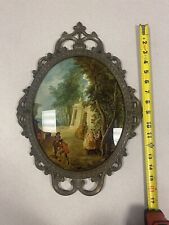Vintage Italian Victorian Style Oval Picture Frame Metal Decor NLHB 1 of a Kind picture