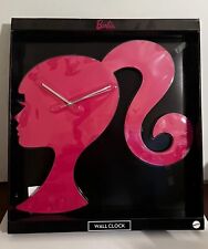 BARBIE Wall Clock Silhouette Pink Hanging Clock 18