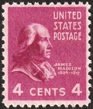 1938 James Madison 85 year old 4 Cent US Postage Stamp MINT picture
