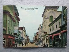 Antique Thames Street Looking North, Newport, Rhode Island Postcard 1914 picture
