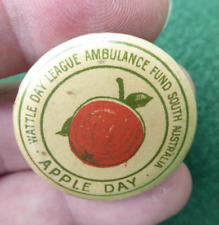 WW1 AIF APPLE DAY AMBULANCE FUND 1918 BUTTON DAY BADGE picture