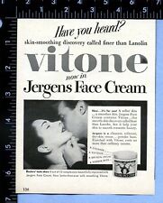 1948 Vintage Magazine Page Ad Jergens Face Cream picture