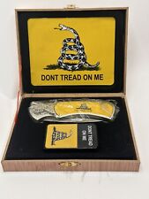 New Don’t Tread on Me Gadsden Lighter & Knife Set in Box SAME DAY SHIPPING picture