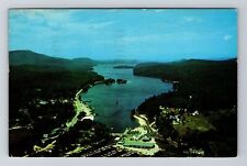 Alton Bay NH-New Hampshire Bird's Eye Lake Winnipesaukee c1965 Vintage Postcard picture