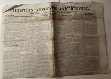 Antique March 19, 1838 Christian Advocate & Journal Newspaper ~ New York picture