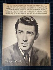 Vintage 1945 Gregory Peck Magazine Portrait - Vintage Hollywood Star picture