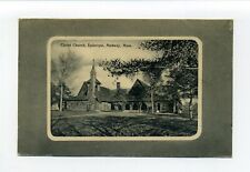 Medway MA Mass 1913 antique postcard, Christ Church, Episcopal, am at farm picture