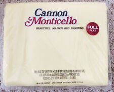 Vintage Cannon Monticello Full Yellow Flat Top Sheet 50% Cotton 50% NIP picture