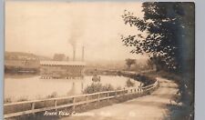 RIVER VIEW ROAD & MILL groveton nh real photo postcard rppc new hampshire picture