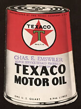 1935 Texaco Motor Oil Paper Can Adv Gas 6
