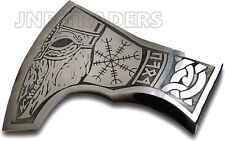 AXE HEAD HANDMADE ENGRAVED MEDIEVAL VIKING NORSE HATCHET HEAD 3759 picture