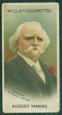 1912 Wills's Musical Celebrities Cigarette/Tobacco card No. 20, Sir August Manns picture