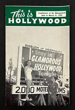 1958 Hollywood Tourist Guide Vintage California Travel Entertainment Newsletter picture