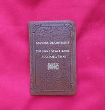Vintage 1970's Savings Account  Passbook First State Bank, Rockwall Texas picture