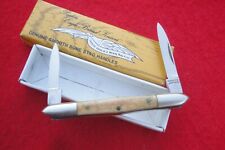 VINTAGE PARKER CUT CO BONE STAG TUXEDO  PATTER KNIFE NEW N OLD BOX RARE PATTERN picture