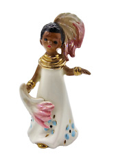 Josef Originals Little International Africa Girl Woman Figurine Vintage Restored picture
