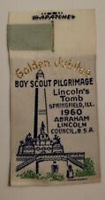 1960 Lincoln's Tomb Pilgrimage Ribbon Abraham Lincoln Council BSA MINT RARE picture