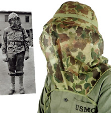 WWII USMC Mosquito Net Helmet Cover Jungle Camo 1940-1960 Mildew Resistant 1943 picture