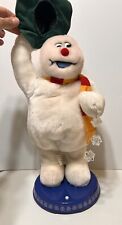 Gemmy Frosty The Snowman Animated Dancing Spinning Snowflake With Box For Parts picture