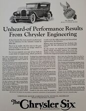Vintage 1924 Magazine Print Ad - 1924 CHRYSLER SIX - The PHAETON - Full Page Ad picture