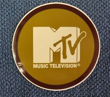 Official MTV Vintage Retro Logo 5 inch Glossy Vinyl Sticker Glossy Dark Purple picture