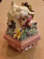 Vintage Heritage House Melodies County Fair Collection Lamb Music Trinket Box picture