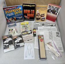 Lot Of Boy Scouts Pinewood Derby Wooden Race Cars Books Parts Decals Kits picture